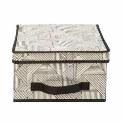 Best deal ⌛ The Macbeth Collection Storage Bins & Totes Closet Candie Storage Box, Geo Natural (M-77816) 🧨