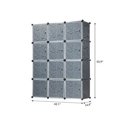 Best Sale ๐ Clothes Racks & Portable Closets Mount-It! 55.9" X 42.1" Portable Closet Rack, Gray/Black, Plastic (WI-4030) โญ 4 Best Sale ๐ Clothes Racks & Portable Closets Mount-It! 55.9" X 42.1" Portable Closet Rack, Gray/Black, Plastic (WI-4030) โญ - Image 2