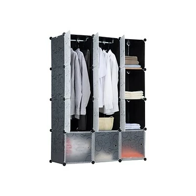 Best Sale ๐ Clothes Racks & Portable Closets Mount-It! 55.9" X 42.1" Portable Closet Rack, Gray/Black, Plastic (WI-4030) โญ 5 Best Sale ๐ Clothes Racks & Portable Closets Mount-It! 55.9" X 42.1" Portable Closet Rack, Gray/Black, Plastic (WI-4030) โญ - Image 3