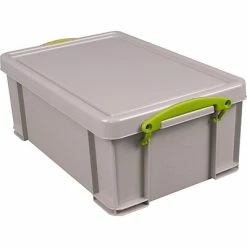 Budget 🤩 Storage Bins & Totes Really Useful Box 9.51 Qt. Latch Lid Storage Tote, Dove Gray (9RDG) ⭐