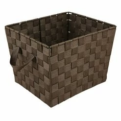 Deals 💯 Storage Bins & Totes Simplify Small Woven 16.63 Qt. Strap Storage Tote, Choco (25092-CHOCO) 😉