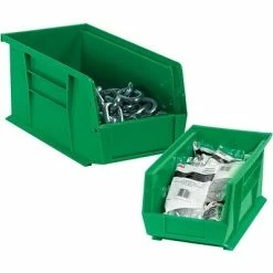 New 😀 Specialty Storage Quill Brand® 10-3/4" X 8-1/4" X 7" Plastic Stack And Hang Bins, Green, 6/Ct (BINP1087G) 🔔