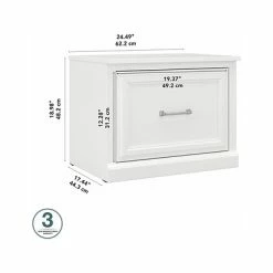Coupon 🔥 Kathy Ireland® Home By Bush Furniture 👟 Shoe Racks Kathy Ireland® Home By Bush Furniture Woodland Small 👟 Shoe Bench With Drawer, 24", White Ash (WDS124WAS-03) 🛒 -Change Your Whole Storage & Organization. unnamed file 954